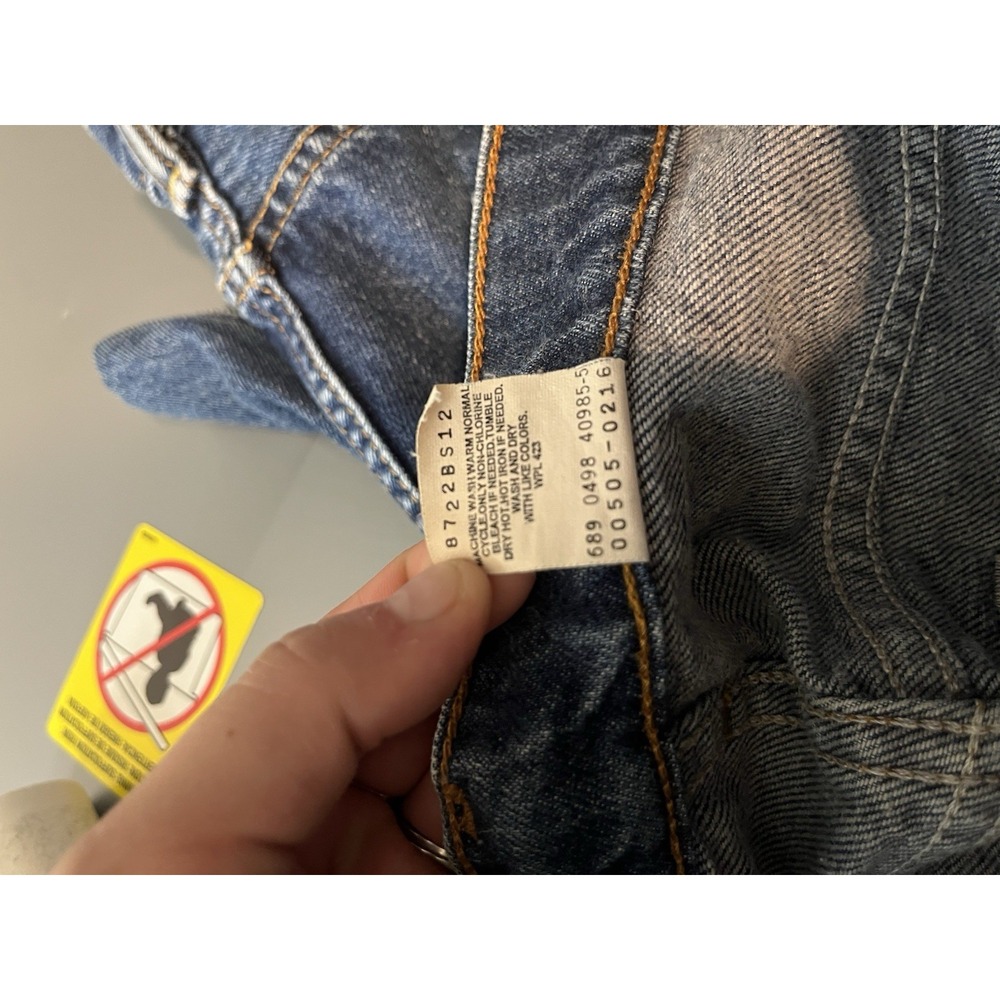 Levis 505‎ Regular Fit Straight Leg Jeans W38 L30 Blue Classic Cotton Med Wash - Picture 5 of 5